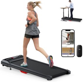 Walking Pad with Incline, Walking Pad Treadmill 300lb Capacity, [Voice Control] Under Desk Treadmill Works