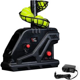 Tennis Ball Machine, Max 30 MPH, Adjustable Launching Angle and Interval, Stepless Speed Switch, Powered by Battery